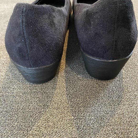 Platform, ballet shoes, suede, black, size marked as 37/4 - Picture 3 of 8